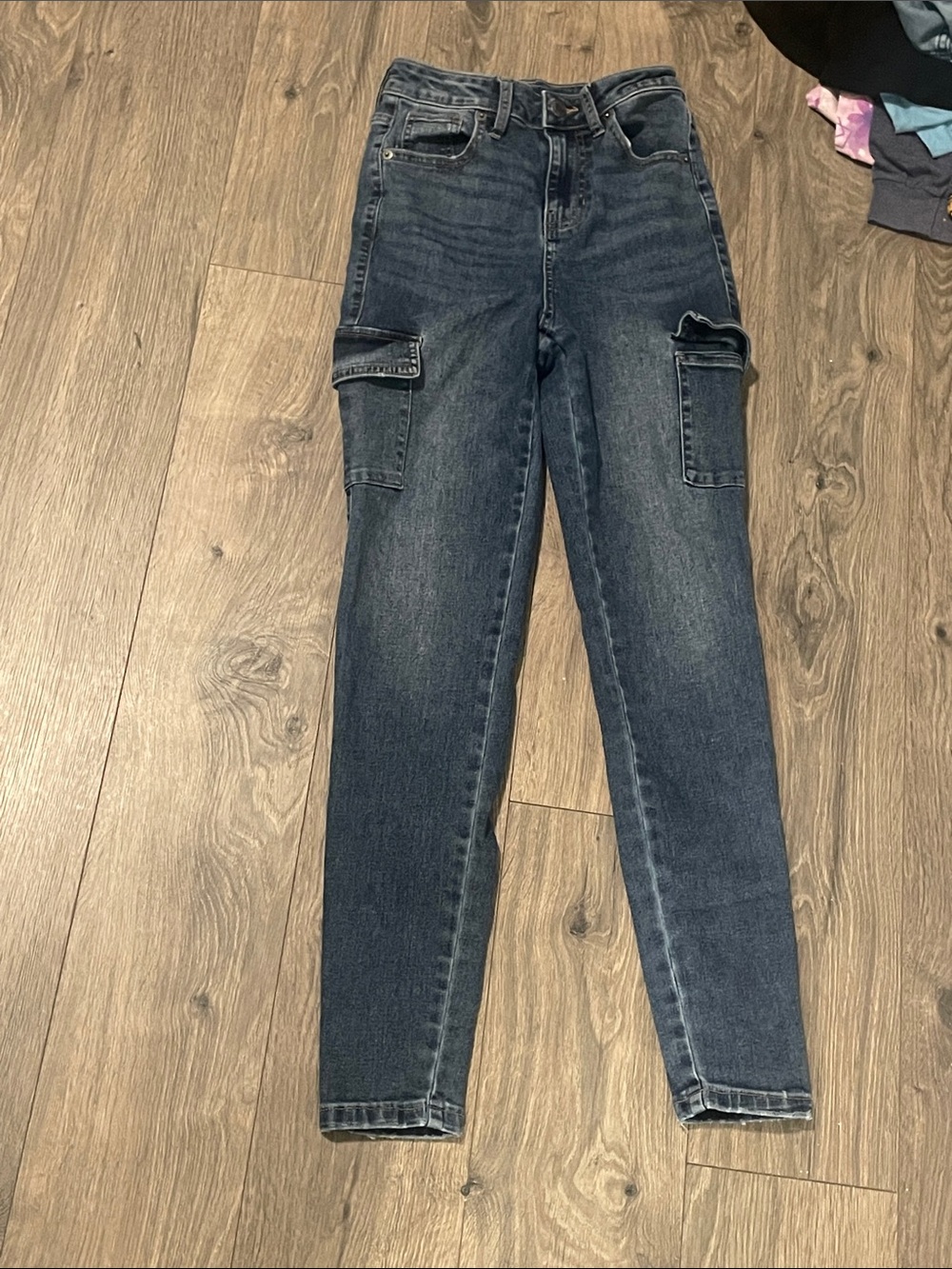 Women’s 00 Dark Blue Cargo Skinny Jeans for Women